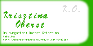 krisztina oberst business card